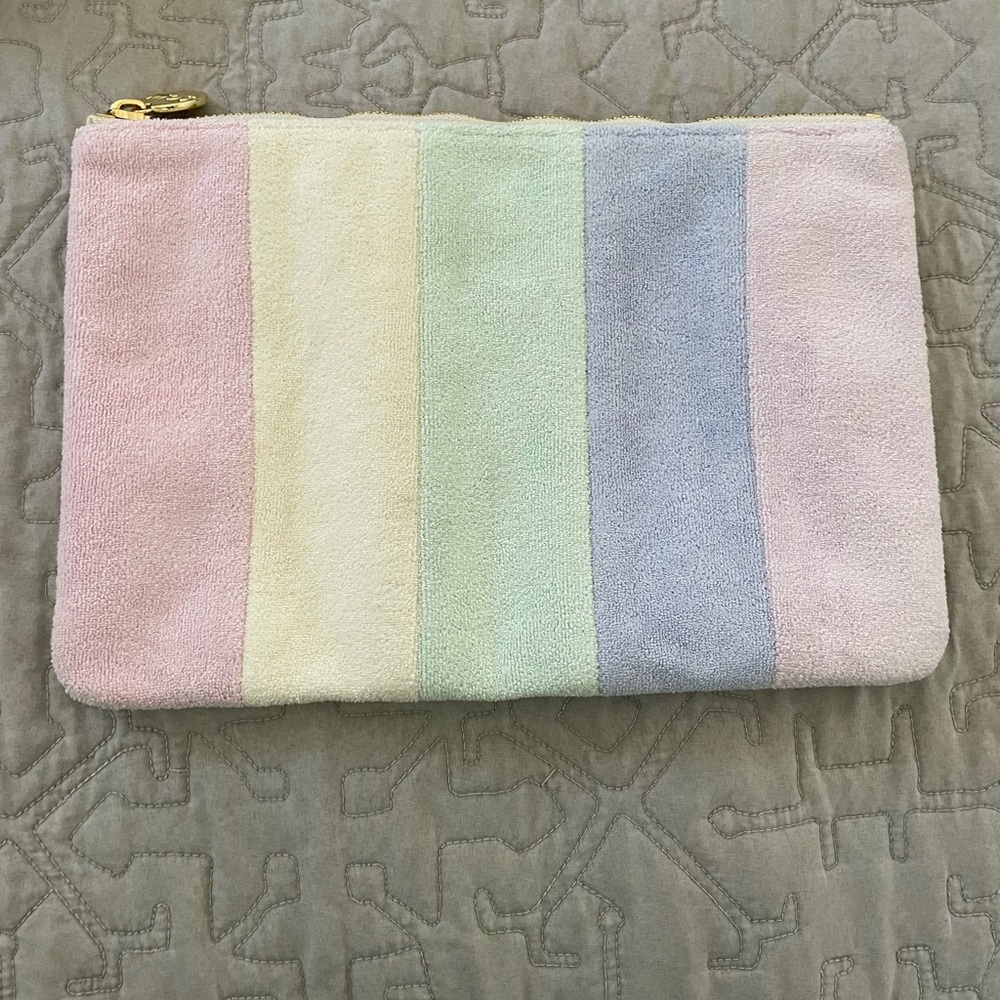 Stoney Clover Lane Mermaid Collection Terry Rainbow Flat Pouch